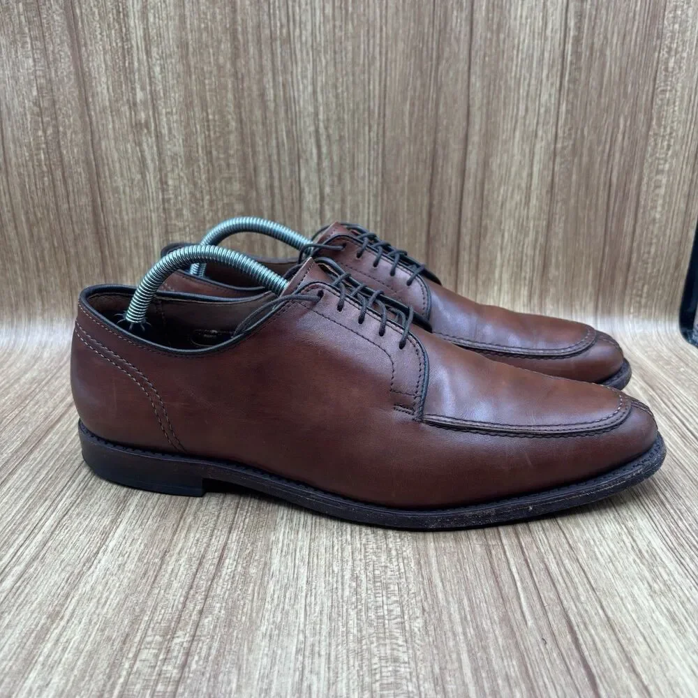 Allen Edmonds LaSalle Apron Split Toe Leather Brown Dress Shoes Men US 10 D